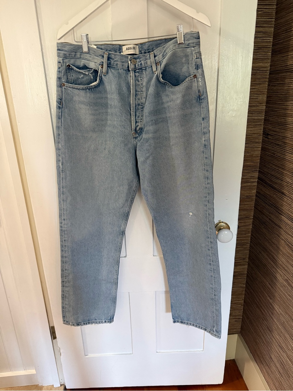 AGOLDE Women's Light Blue Cropped Jeans - Vintage-Inspired Ankle Fit